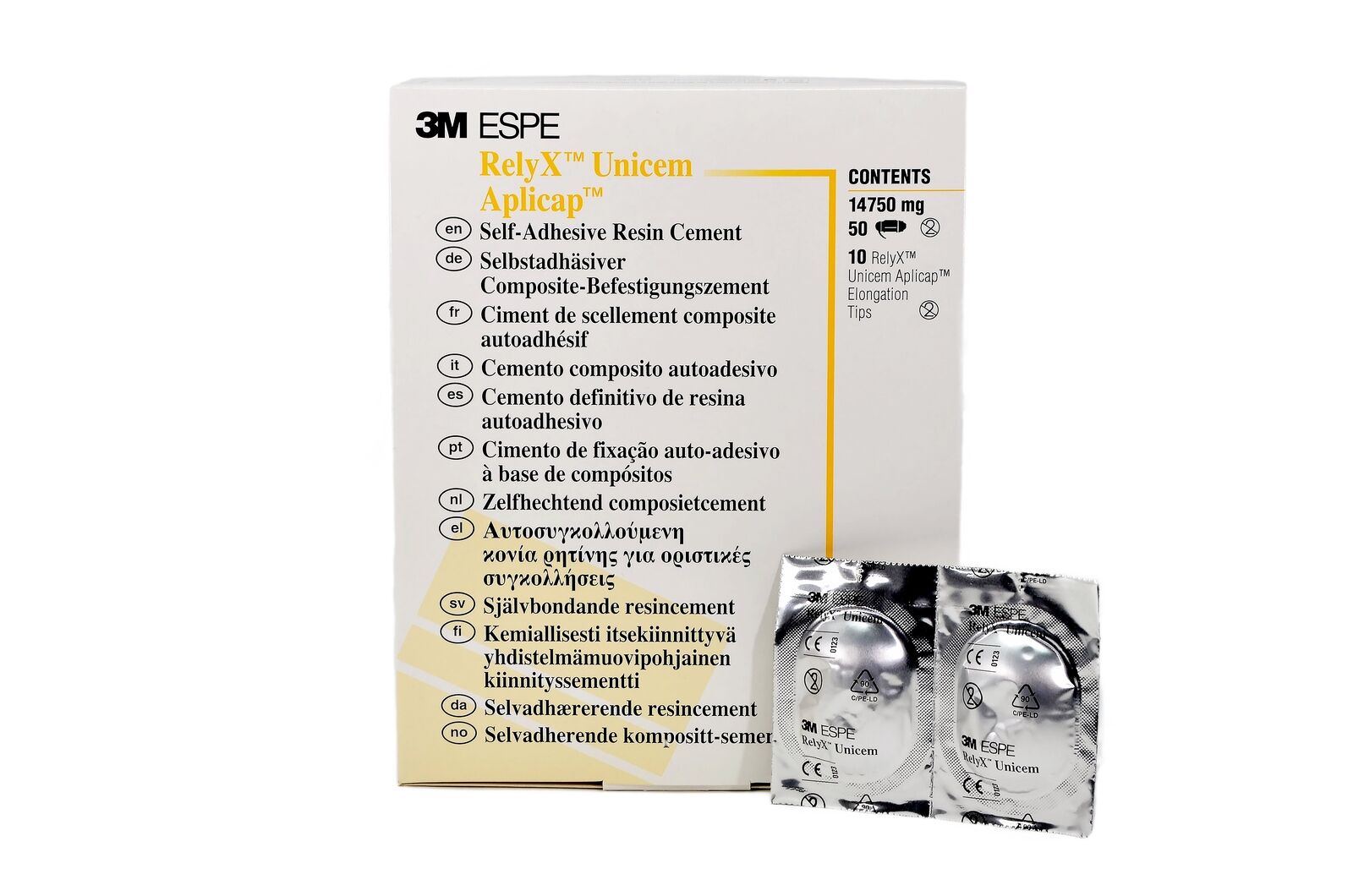 3M ESPE RelyX Unicem Aplicap A2 Universal Refill - Dual-Cure Self-Adhesive Resin Cement (50 Capsules)