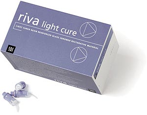 SDI Riva Light Cure A2 Resin Reinforced Glass Ionomer, 50 Capsule Refill