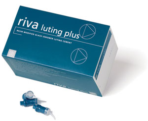 SDI Riva Luting Plus Self-Curing Resin Modified Glass Ionomer Luting Cement, 50 Capsules