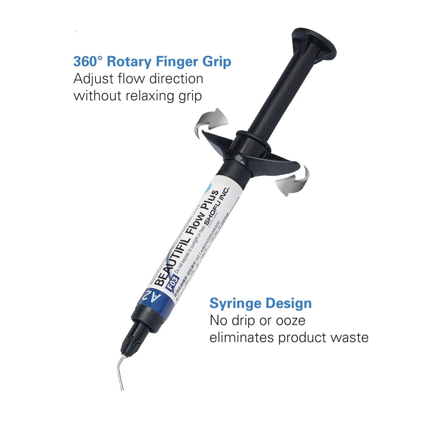 Shofu Beautifil Flow Plus F03 Low Flow B1 Syringe - Injectable Hybrid Restorative - 1 x 2.2 Gm Syringe