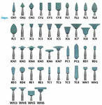 Shofu Dura-Green RE1 Round Edge HP (Handpiece) - Pack of 12 Silicon Carbide Finishing Stones