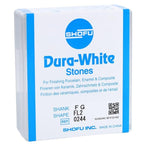 Box of Shofu Dura-White Stones for dental use on a white background
