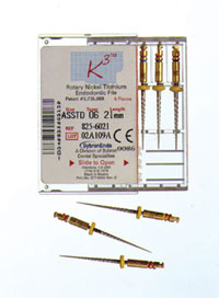 Kerr K3 Rotary Files #25, 25 mm, .06 Nickel-Titanium Triple-Fluted Asymmetric Rotary File - 6 Files/Pack