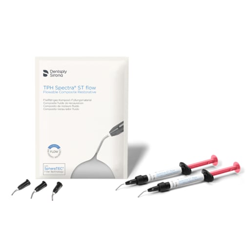 Dentsply Sirona TPH Spectra ST Flow Composite Syringe & 25 Tips, A2 Shade, 1.8 Gm Refill, 2/Pk