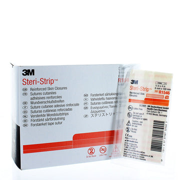 3M Steri-Strip R1546 Reinforced Adhesive Skin Closures - 1/4 x 4 inches [Case of 200]